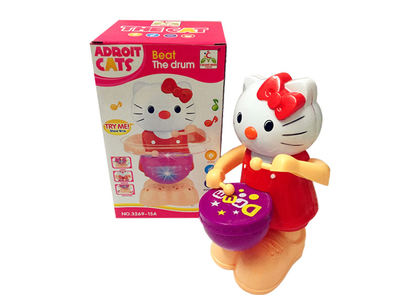 B/O Play The Drum KT Cat toys