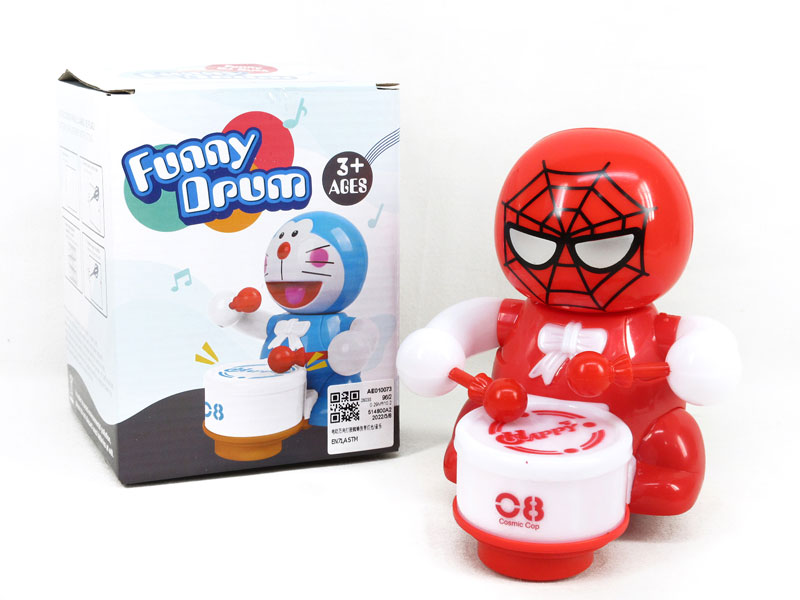 B/O universal Drum Spider Man W/L_M toys
