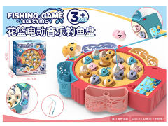 花篮电动钓鱼盘带音乐（2色）