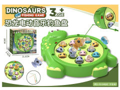 恐龙电动钓鱼盘带音乐