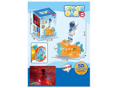 电动万向站太空人宇宙飞船带灯光音乐