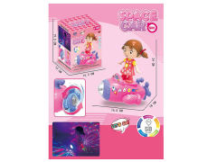 电动万向站女孩宇宙飞船带灯光音乐