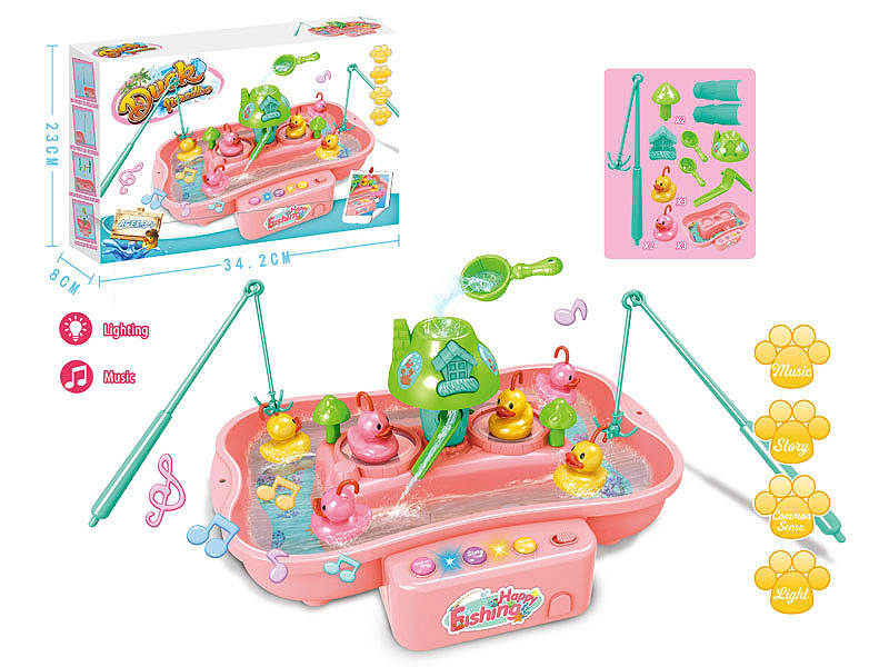 B/O Duck Fishing W/L_M toys