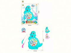 恐龙电动钓鱼盘带音乐(2色)