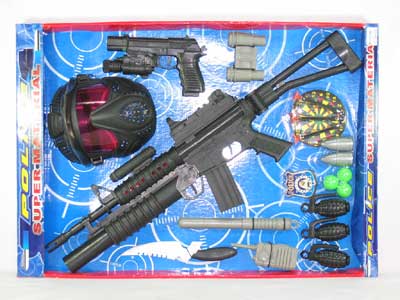 B/O Gun Set W/Speech&Light toys
