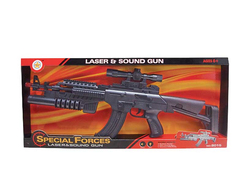 B/O 8 Sound Gun W/L toys