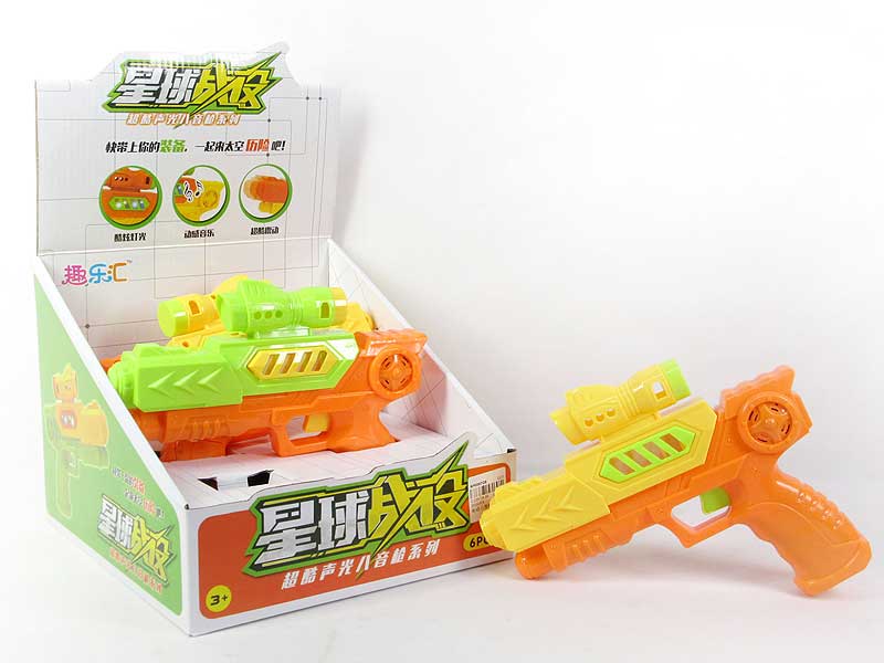 B/O 8 Sound Gun(6pcs) toys