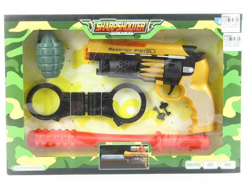 B/O 8 Sound Gun Set W/L toys