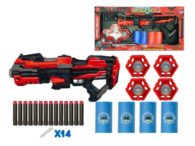 B/O Soft Bullet Gun Set toys