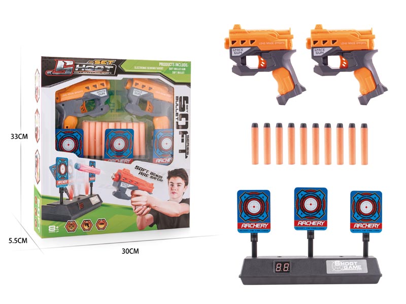 B/O Soft Bullet Gun Set(2in1) toys