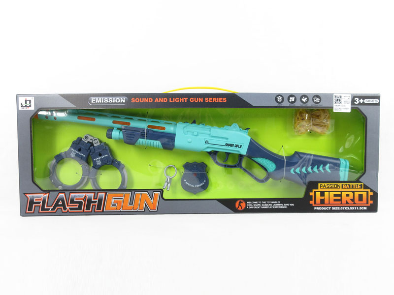 B/O Rubber Gun W/L_M(2C) toys