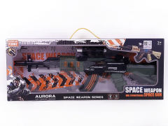 AK47电动振动伸缩语音枪带灯光（2色）