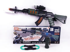 AK47电动振动伸缩语音枪套装带灯光（2色）