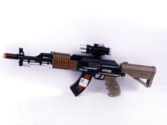 AK47电动振动伸缩语音枪带灯光（2色）