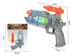 电动转动太空枪带炫彩灯/声音(2色)