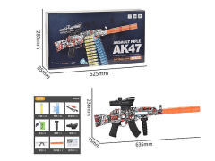 AK47红黑电动软弹枪套装