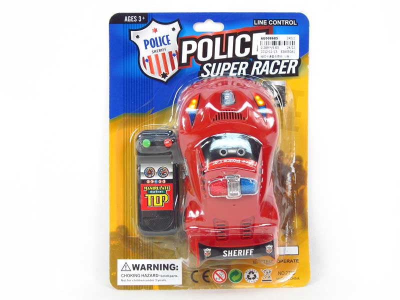 Wire Control Police Car W/Bell(4C) toys