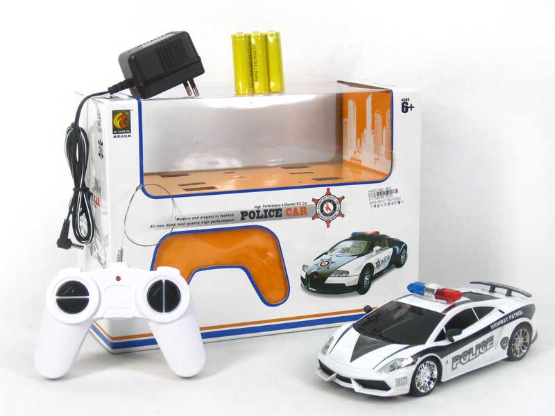 R/C Police  Car 4Ways W/L_Charge toys