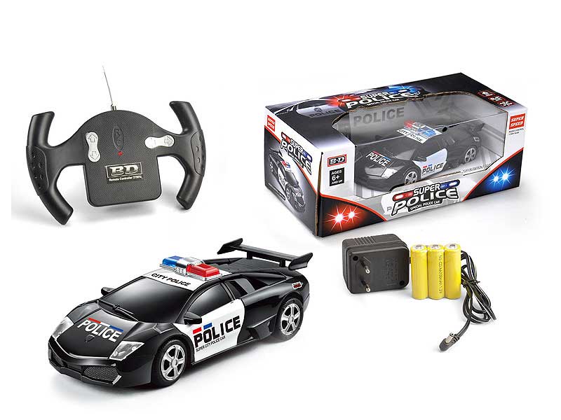1:24 R/C Police Car 4Ways W/Charger toys