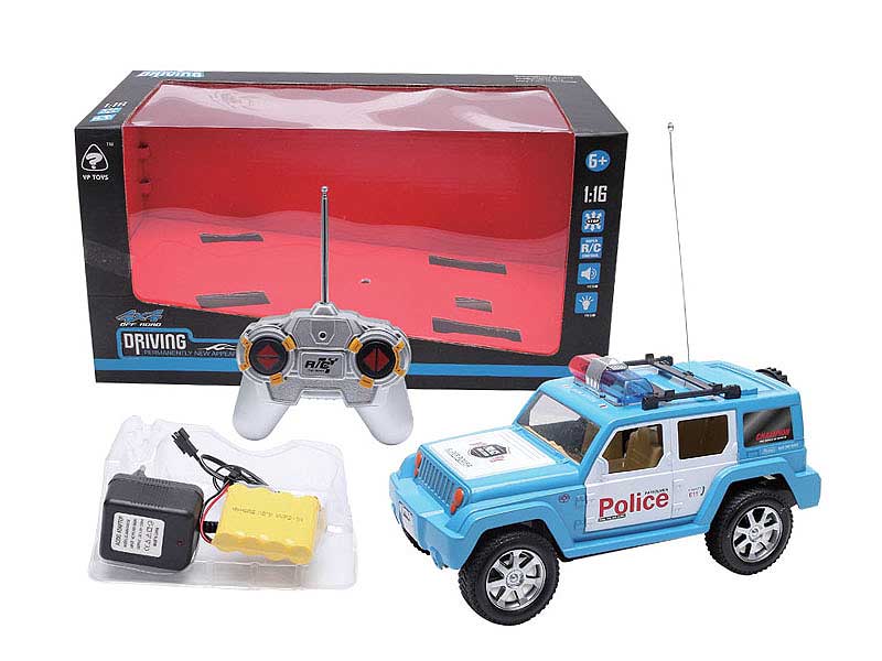 1:16 R/C Police Car 4Ways W/Charge(2C) toys