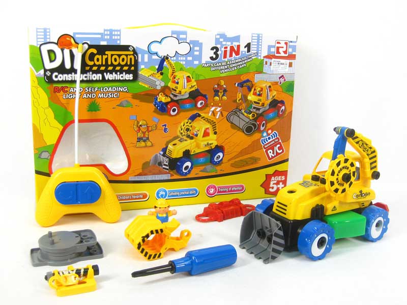 3in1 R/C Diy Construction Truck 2Ways toys