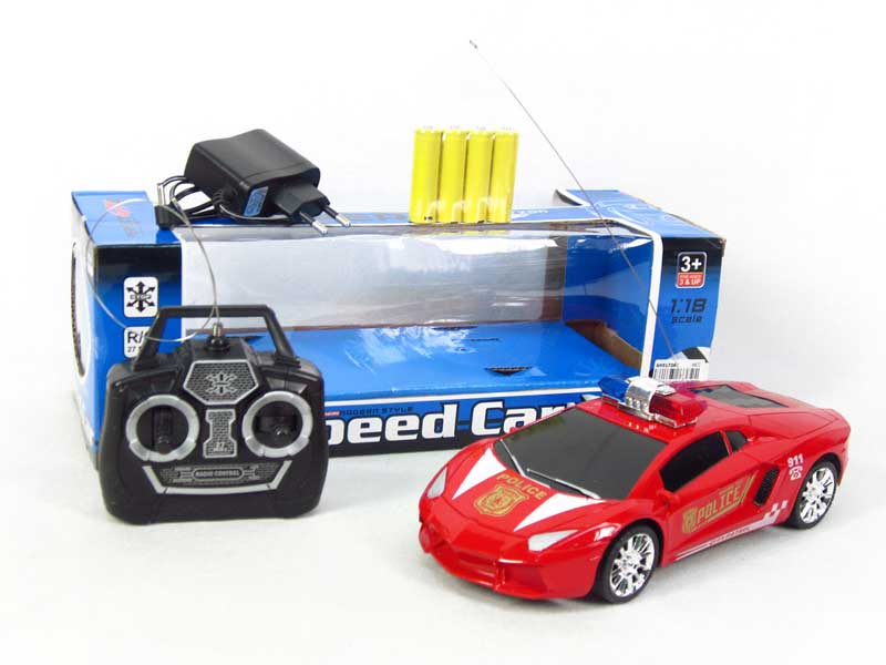 1:18 R/C Police Car 4Ways W/Charger(3C) toys