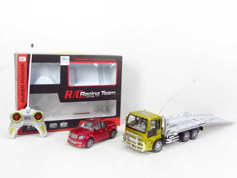R/C Container Truck 4Way & R/C Car 4Ways W/L(2in1) toys