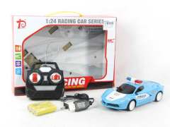 1:24 R/C Police Car 4Ways W/Charge toys