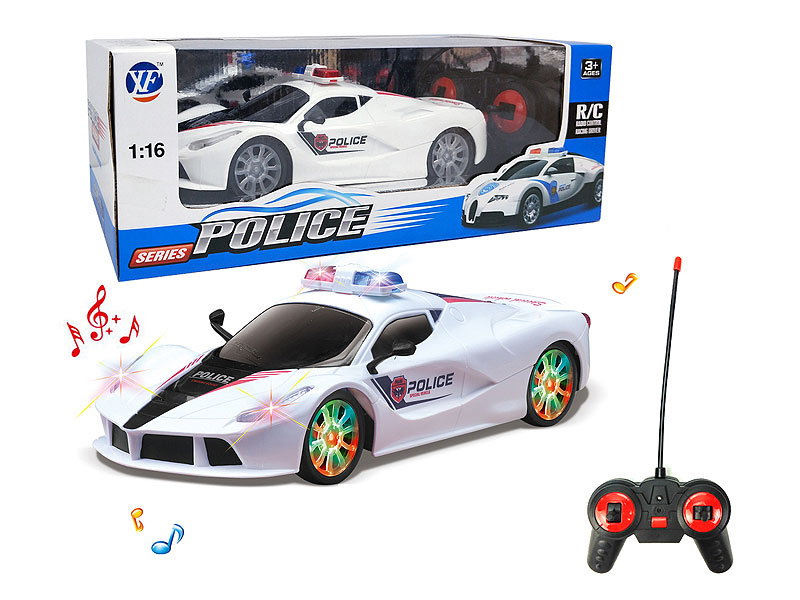 1:16 R/C Police Car 4Ways W/L_M toys
