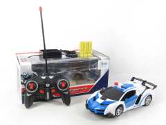 1:18 R/C Transforms Police Car W/L_Charge