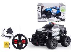 1:24 R/C Cross-country Police Car 4Ways W/Charge(2C)