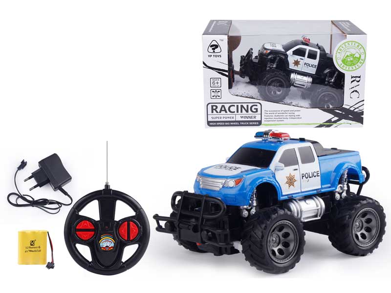 1:24 R/C Cross-country Police Car 4Ways W/Charge(2C) toys