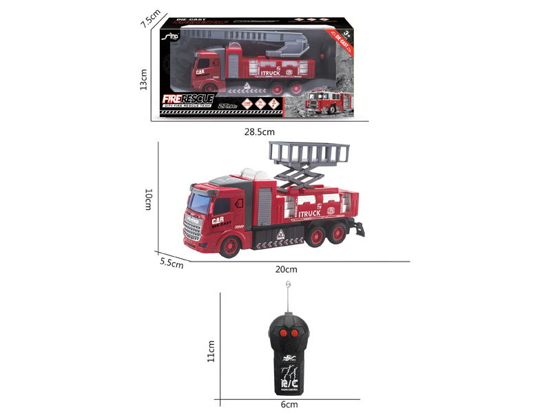 1:48 R/C Metal Fire Engine 2Ways toys