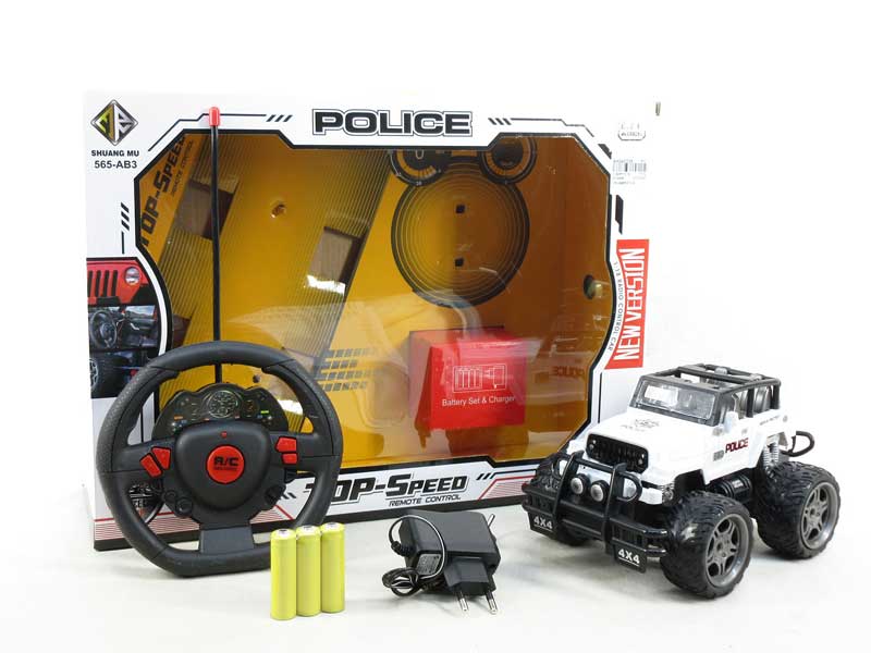 1:18 R/C Police Car 4Way W/L_Charge toys