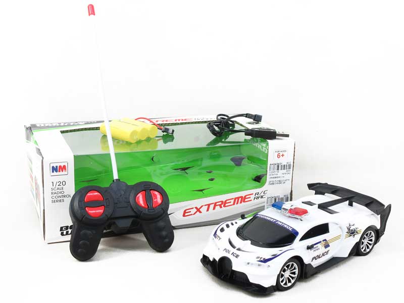 1:20 R/C Police Car 4Way W/L_Charge toys