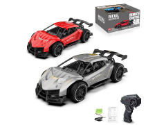 2.4G 1:24 R/C Mteal Car 4Ways W/Charger(2C)