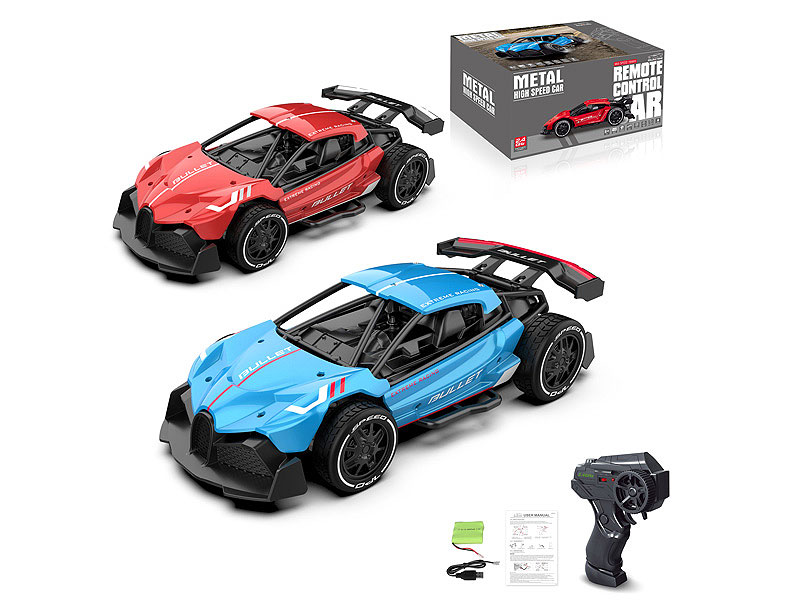 2.4G 1:24 Die Cast Car 4Ways R/C W/Charger(2C) toys