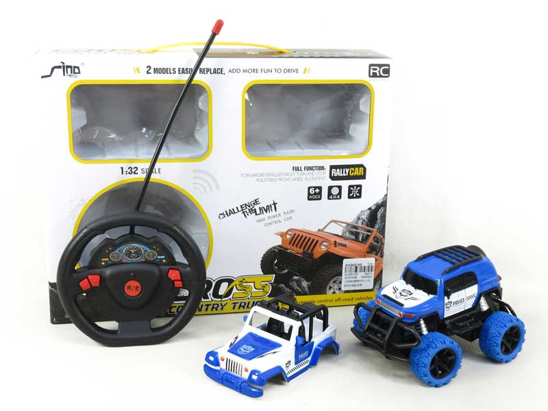 1:32 R/C Cross-country Police Car 4Ways W/L(2C) toys