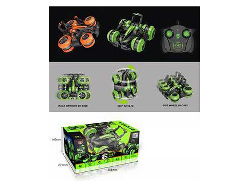 2.4G R/C Stunt Car 6Ways W/Charge toys