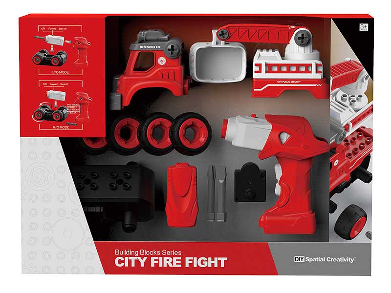 R/C Diy Fire Engine W/S toys