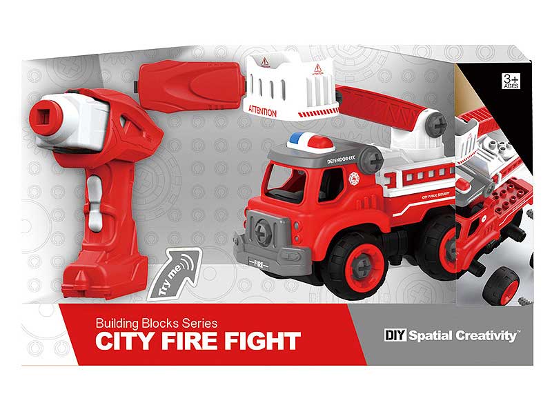 R/C Diy Fire Engine W/S toys