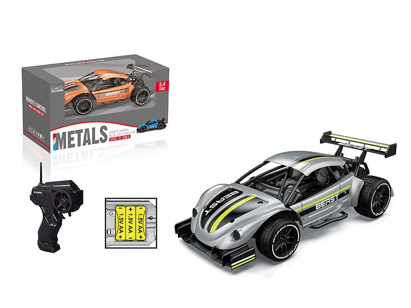 2.4G 1:16 R/C Mteal Car 4Ways(2C) toys