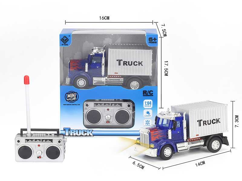 1:64 R/C Container Truck 4Ways W/L toys
