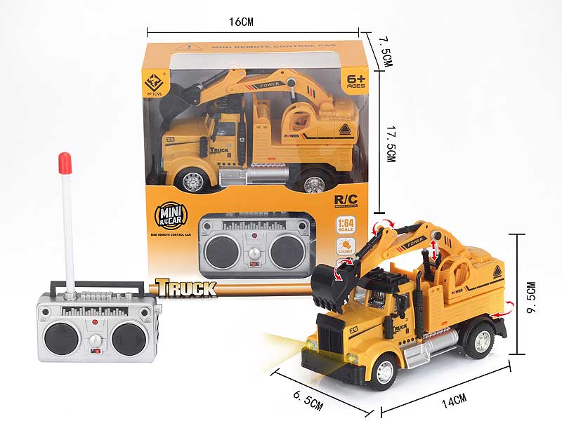 1:64 R/C Construction Truck 4Ways W/L toys