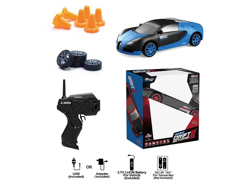 2.4G 1:24 R/C Car W/L_Charger toys