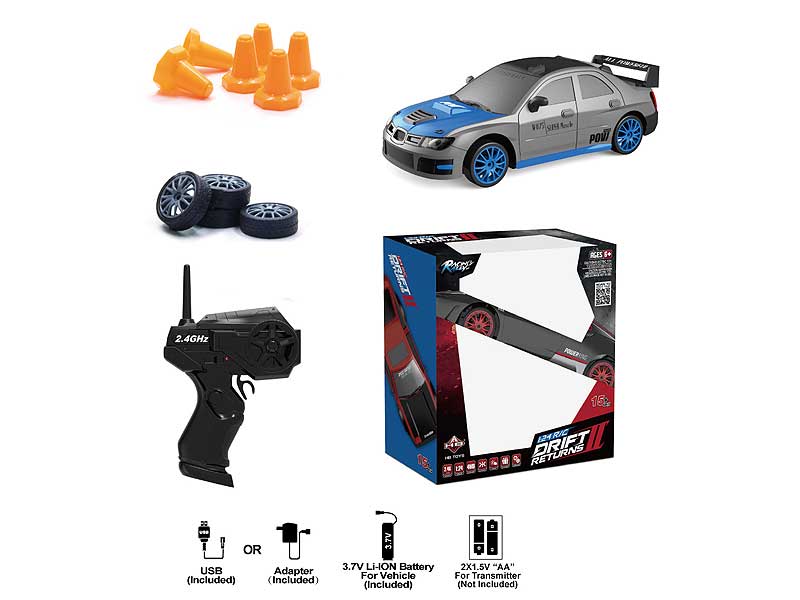 2.4G 1:24 R/C Car W/L_Charger toys