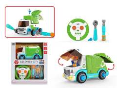 2.4G R/C Diy Sanitation Car 2Ways toys