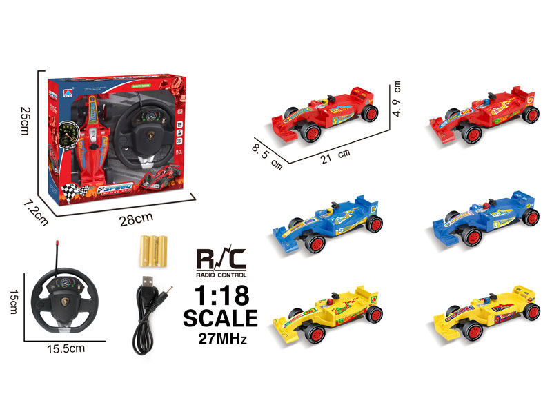 1:18 R/C Equation Car 4Ways W/Charge(2S3C) toys