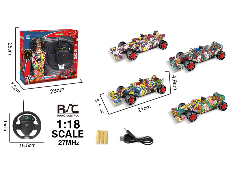 1:18 R/C Equation Car 4Ways W/Charge(2S3C) toys