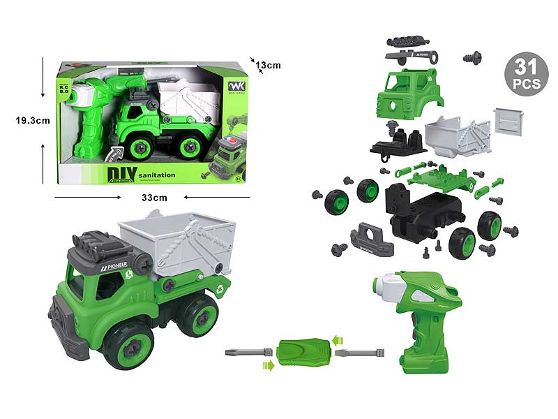 R/C Diy Sanitation Truck W/S_IC toys